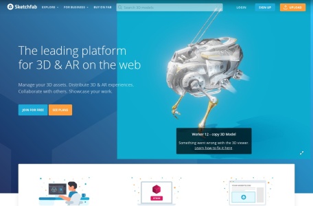 Sketchfab（全球领先的3D模型展示与分享平台）